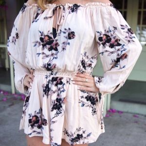 FREE PEOPLE || NEW floral pink romper